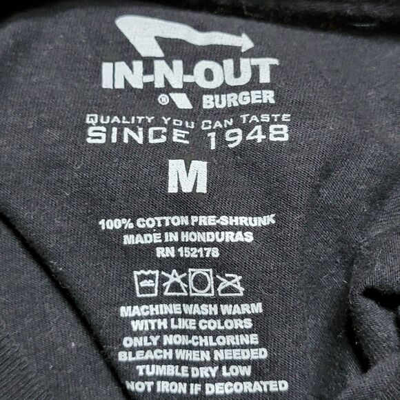 In N Out Burger LS Black Unisex Tee "Las Vegas" - Size Medium - Picture 5 of 5